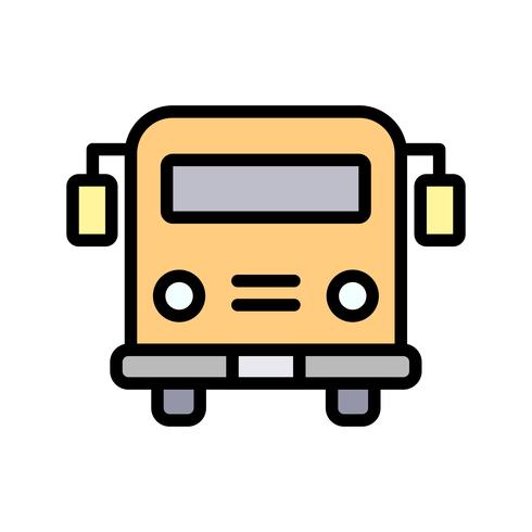 Ícone de ônibus escolar de vetor