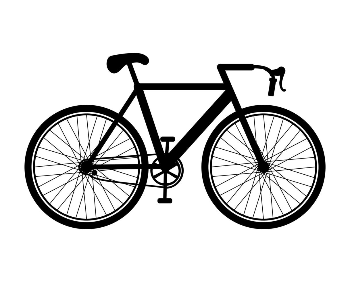 desenho de silhueta de bicicleta vetor