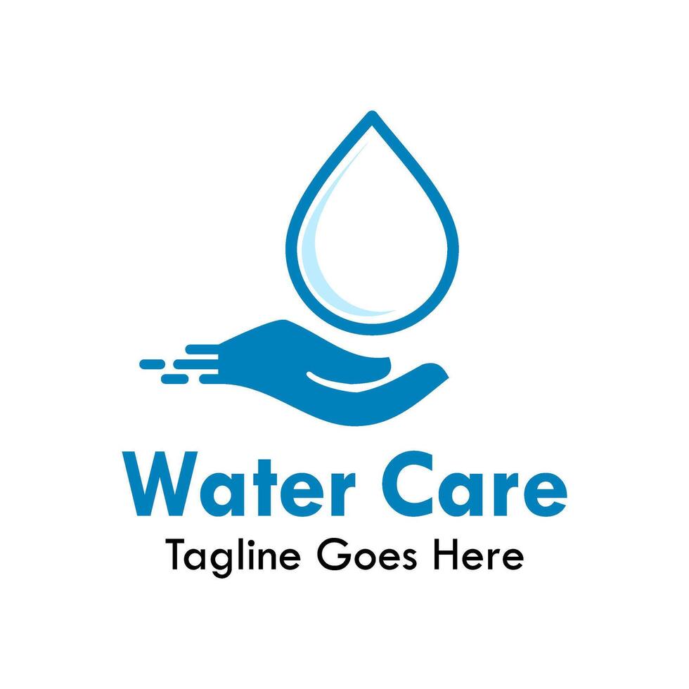 água Cuidado logotipo modelo ilustração vetor
