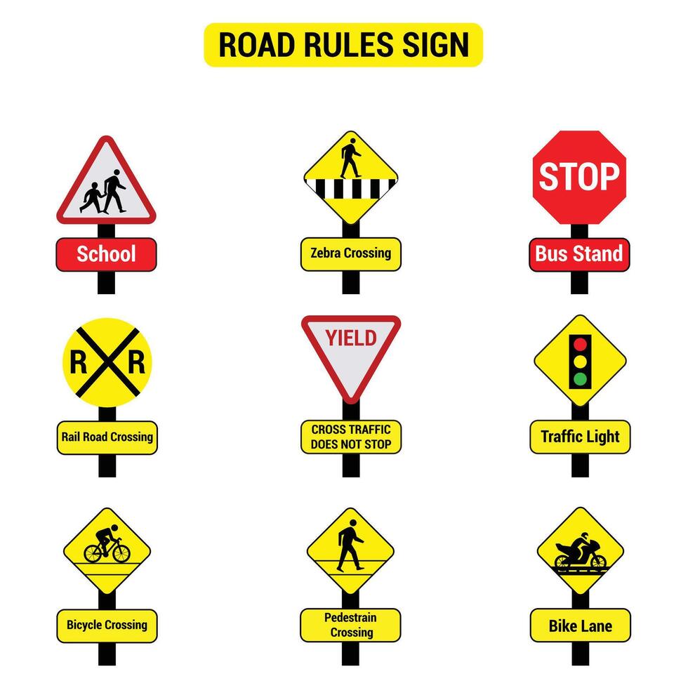 estrada regras placa modelo ilustração vetor