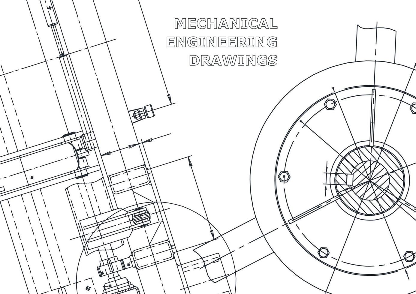 cobrir. desenhos de engenharia vetorial. fabricação de instrumentos mecânicos. fundos abstratos técnicos. ilustração técnica vetor