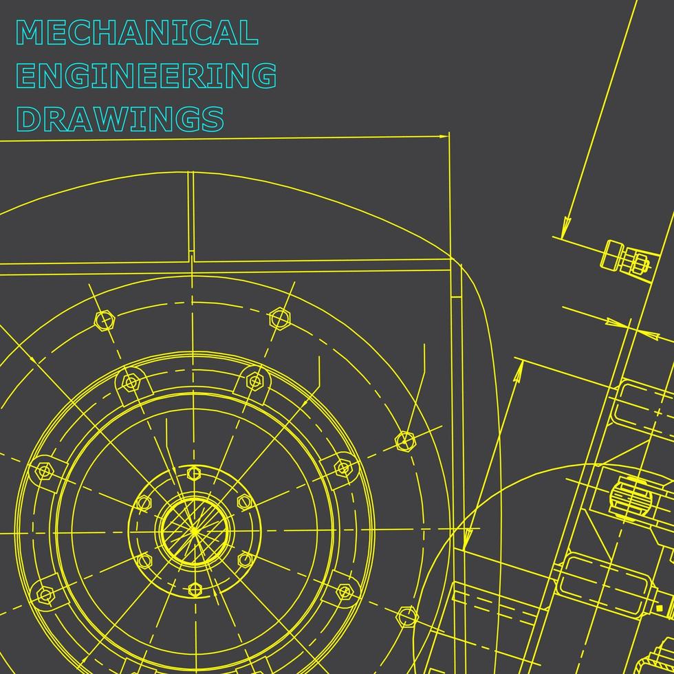 projeto. ilustração em vetor engenharia. sistemas de design auxiliado por computador