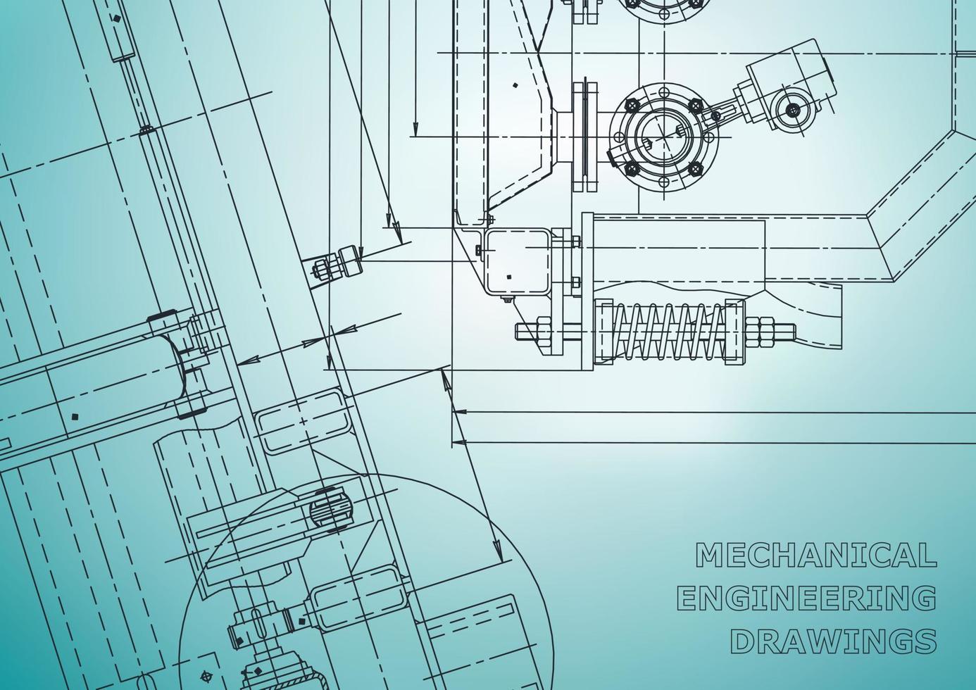 projeto. ilustração em vetor engenharia. capa, panfleto, banner, plano de fundo. desenhos de fabricação de instrumentos. desenho de engenharia mecânica. ilustrações técnicas