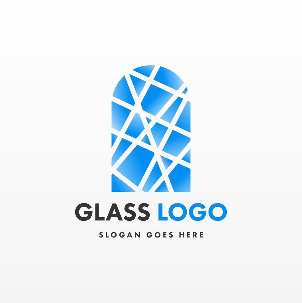 criativo Projeto vidro logotipo modelo vetor