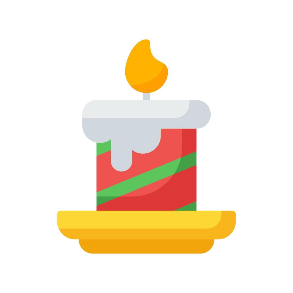 vela de natal. ícone de estilo plano para web e aplicativos móveis vetor