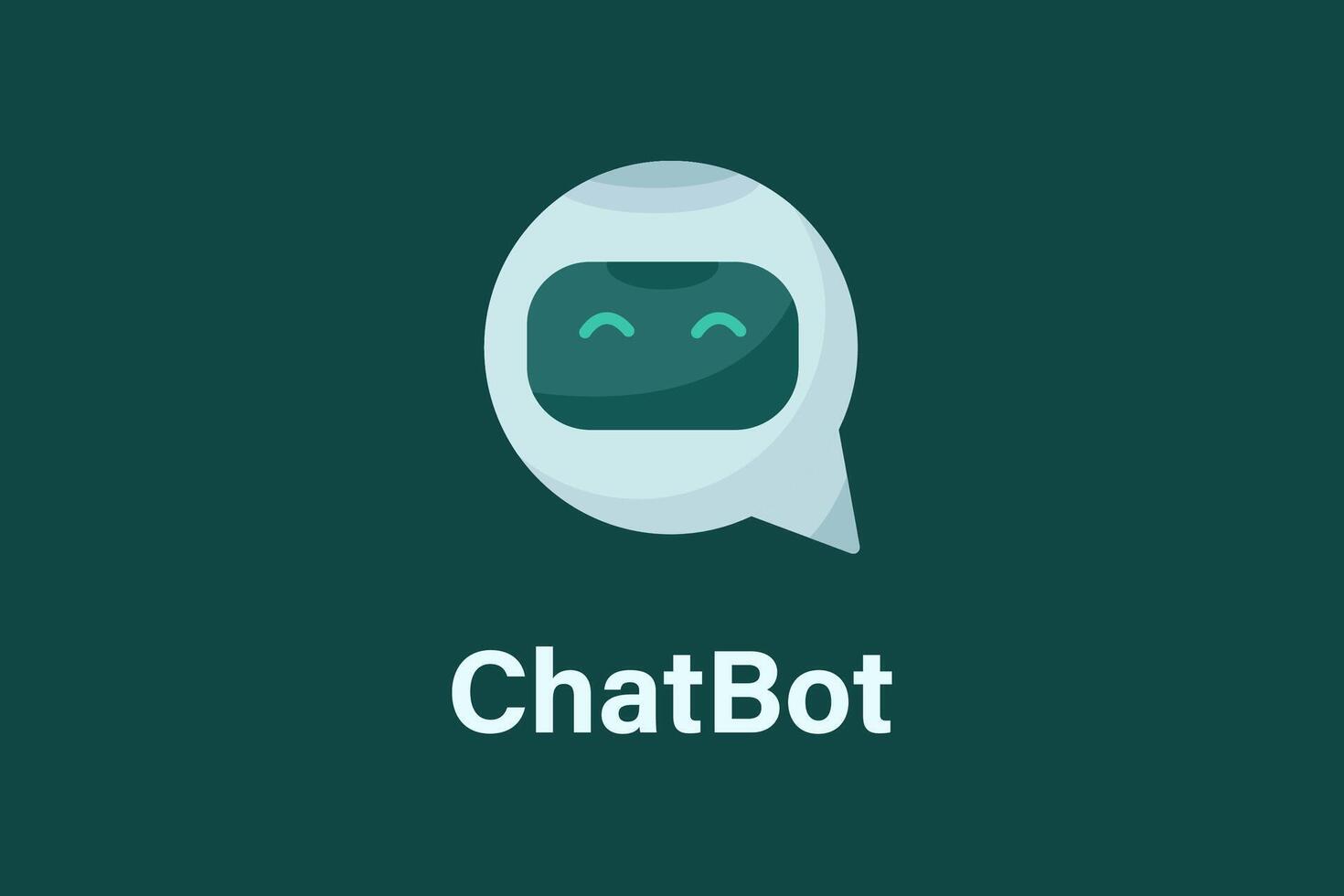 chatbot vetor Projeto ilustração. moderno plano estilo. chatbot ícone. logotipo Projeto.