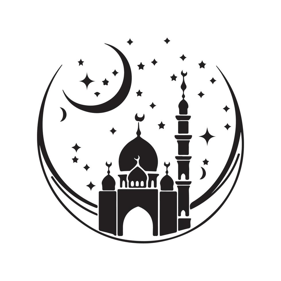 eid Mubarak vetor imagem e branco fundo