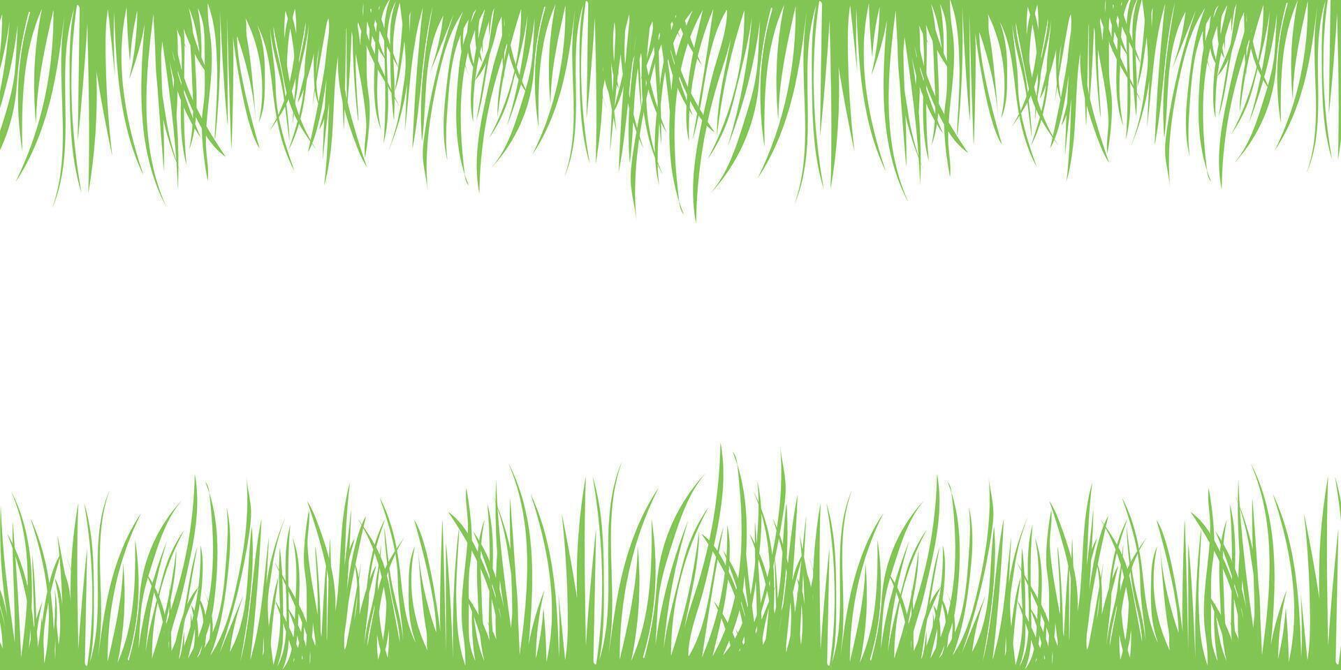 verde Primavera fundo com Lugar, colocar para texto. Relva fronteira, vetor ilustração.