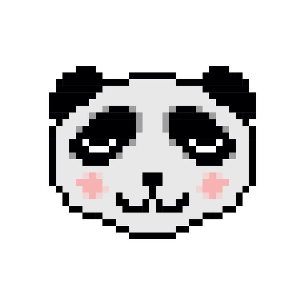 panda ícone dentro pixel arte estilo vetor