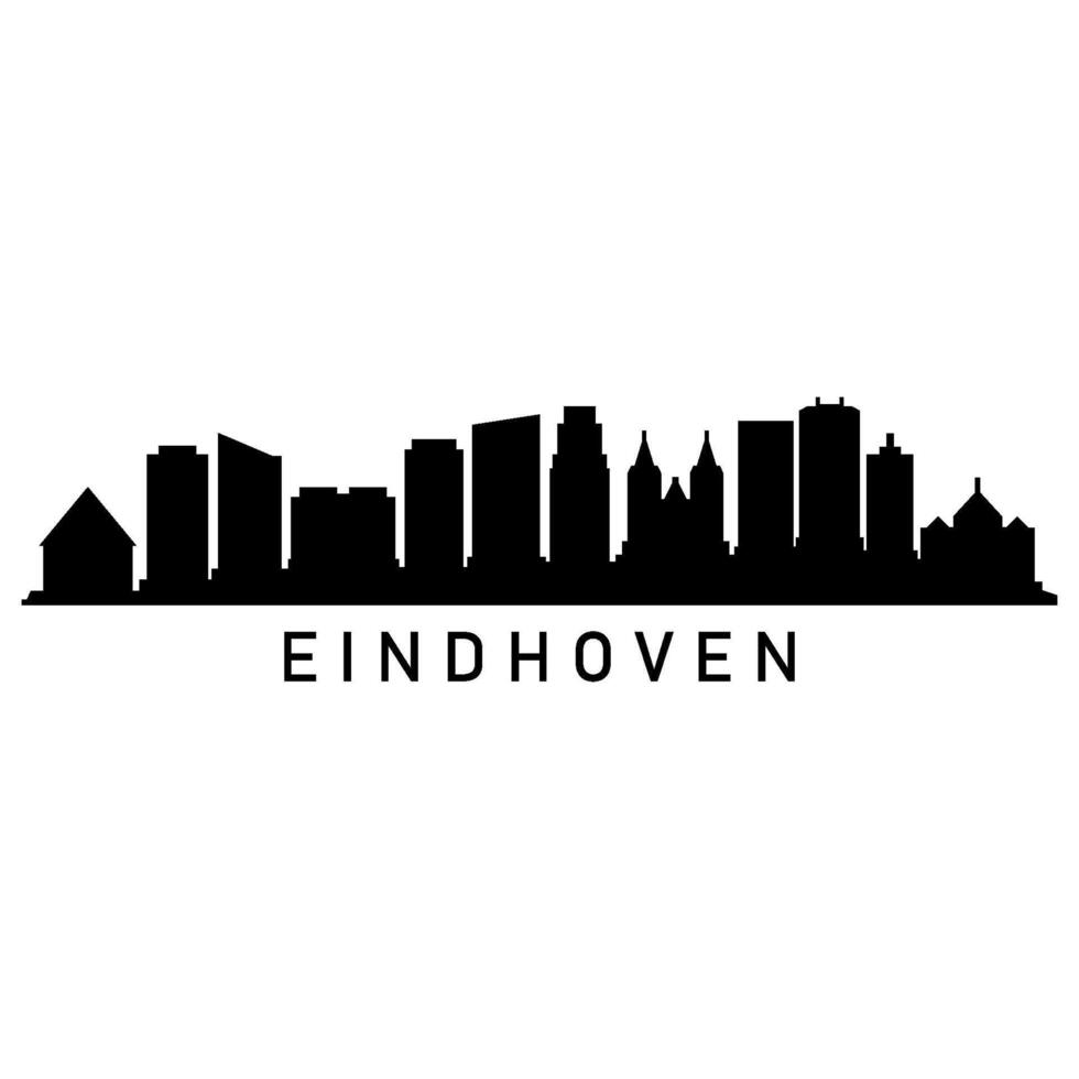 Eindhoven Horizonte em branco fundo vetor