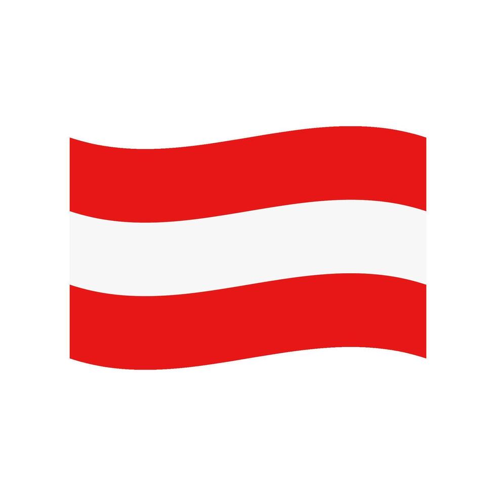 Áustria bandeira ilustrado em uma branco fundo vetor