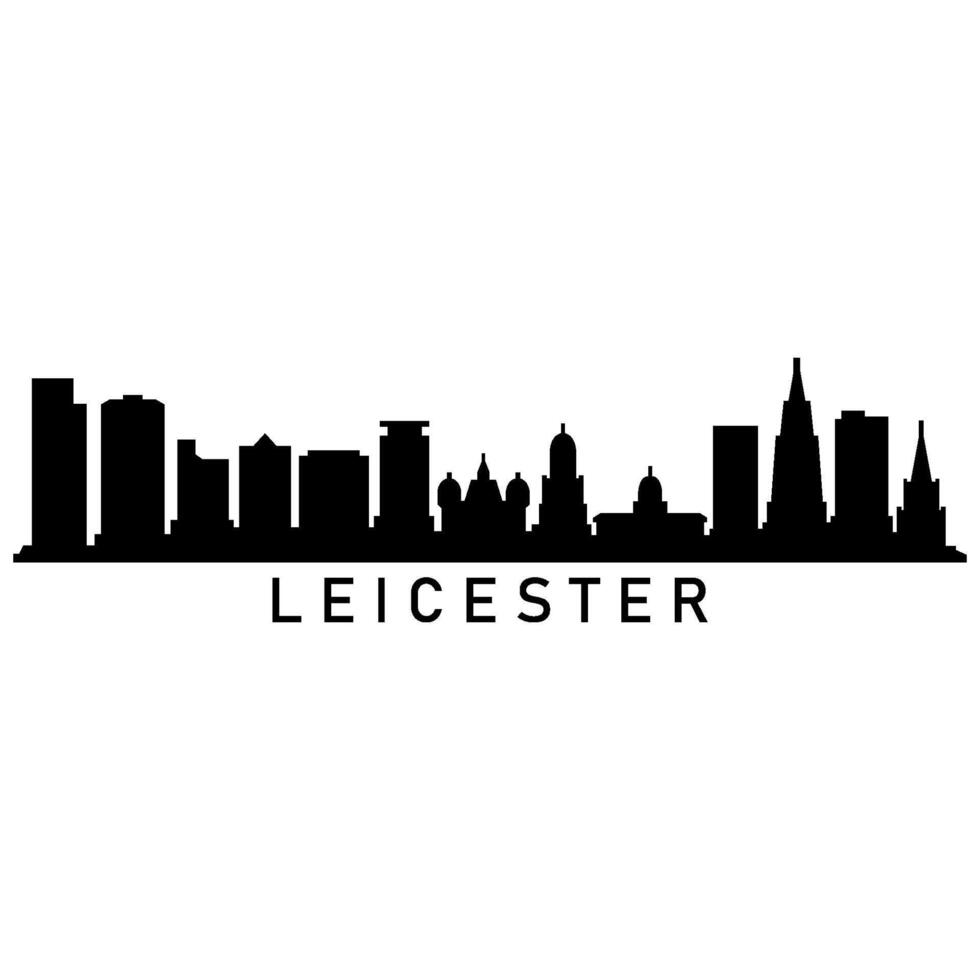 Leicester Horizonte em branco fundo vetor