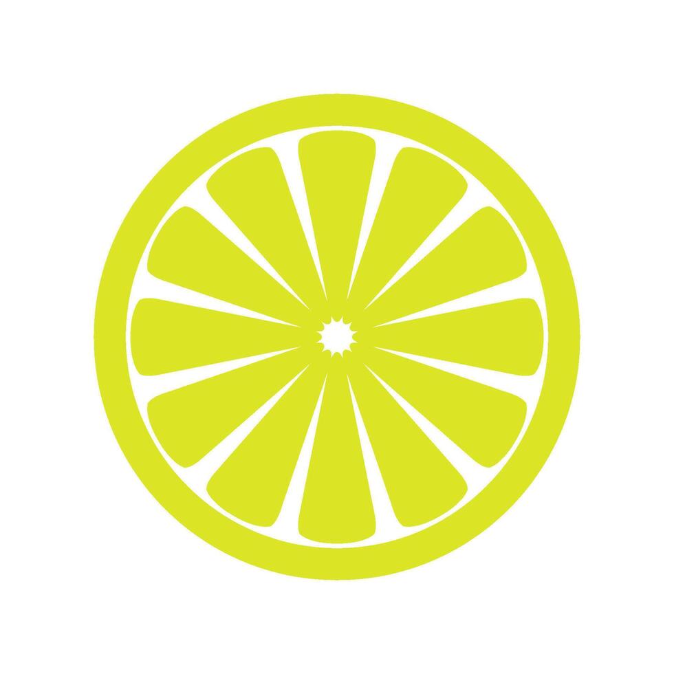 limão fatia ilustrado em branco fundo vetor