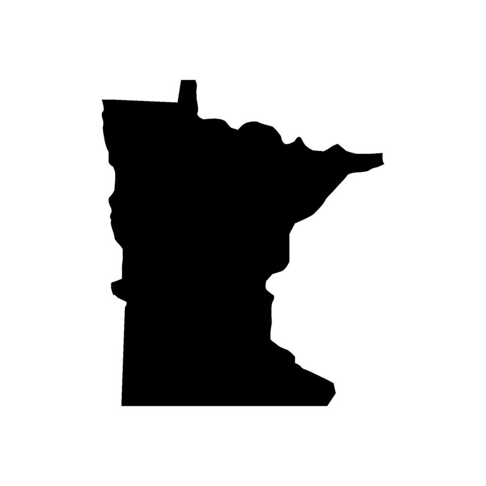Minnesota mapa ilustrado em branco fundo vetor