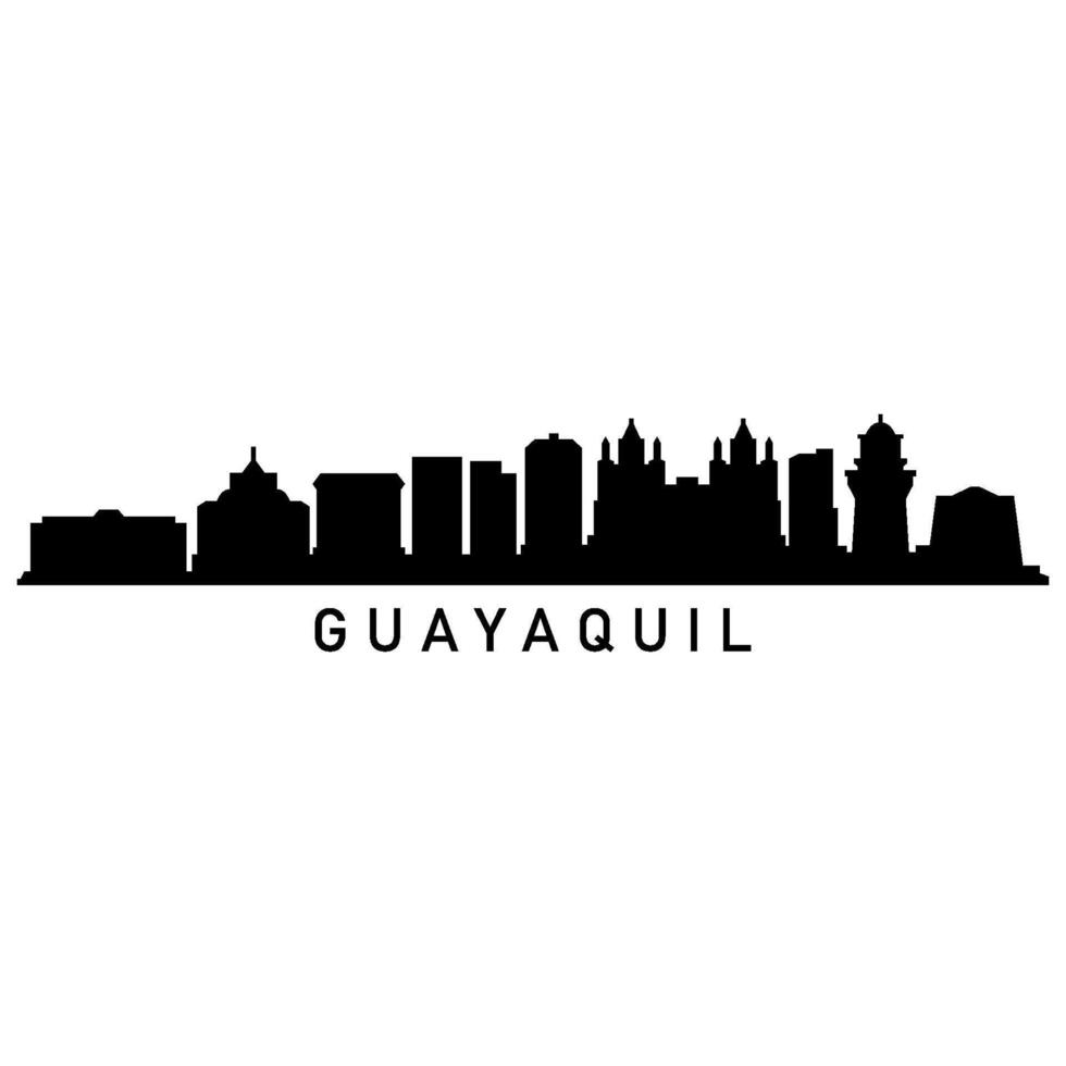 guayaquil Horizonte ilustrado vetor