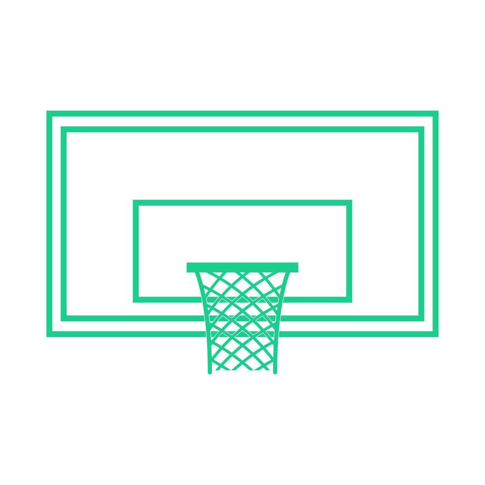 basquetebol aro ilustrado em branco fundo vetor