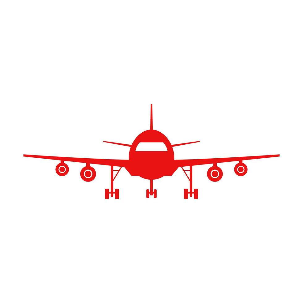 avião ilustrado em fundo branco vetor
