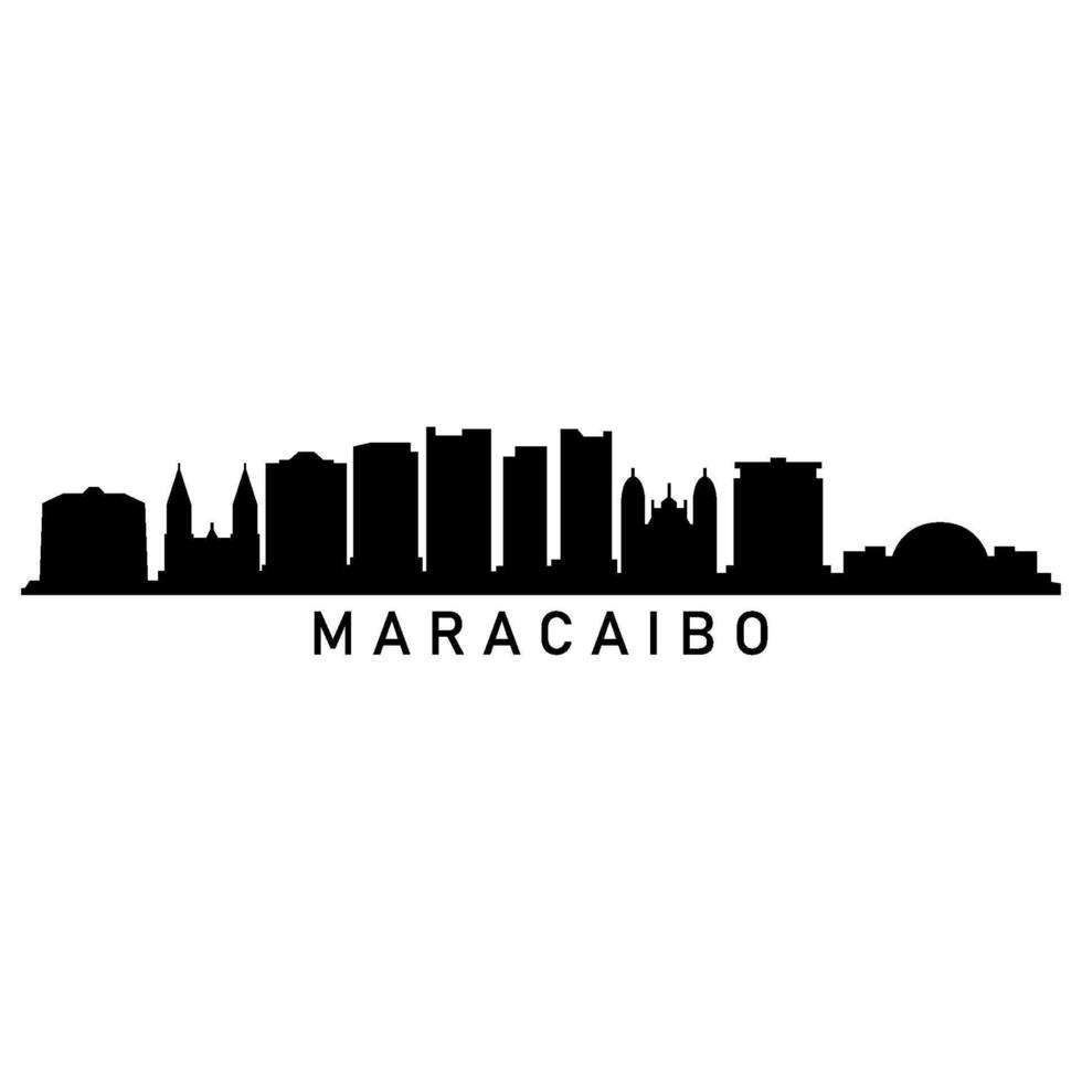 maracaibo Horizonte ilustrado em branco fundo vetor