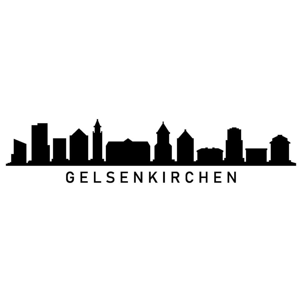 Gelsenkirchen Horizonte ilustrado vetor