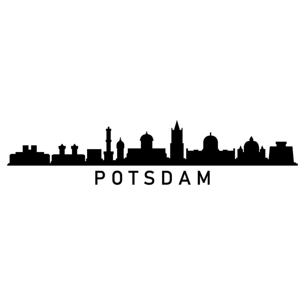 Potsdam Horizonte ilustrado em branco fundo vetor