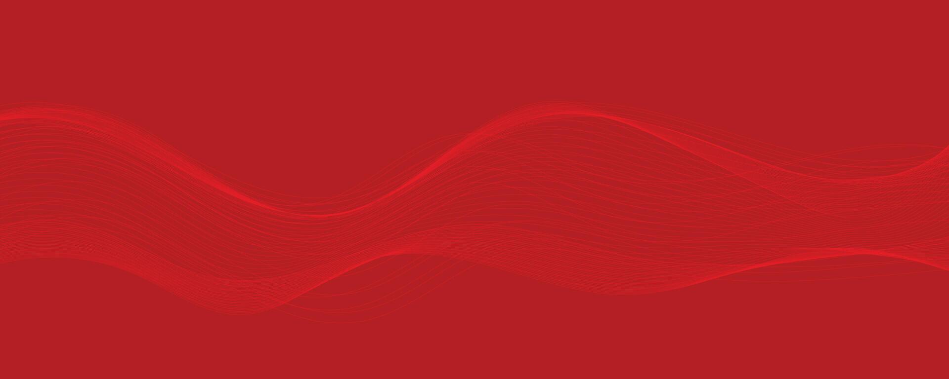 vetor abstrato vermelho fundo com dinâmico vermelho ondas, linhas e partículas