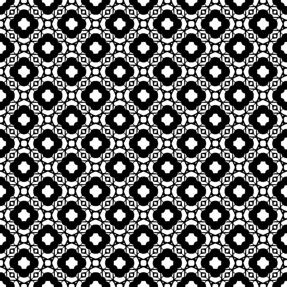 padrão abstrato sem emenda preto e branco. fundo e pano de fundo. design ornamental em tons de cinza. vetor