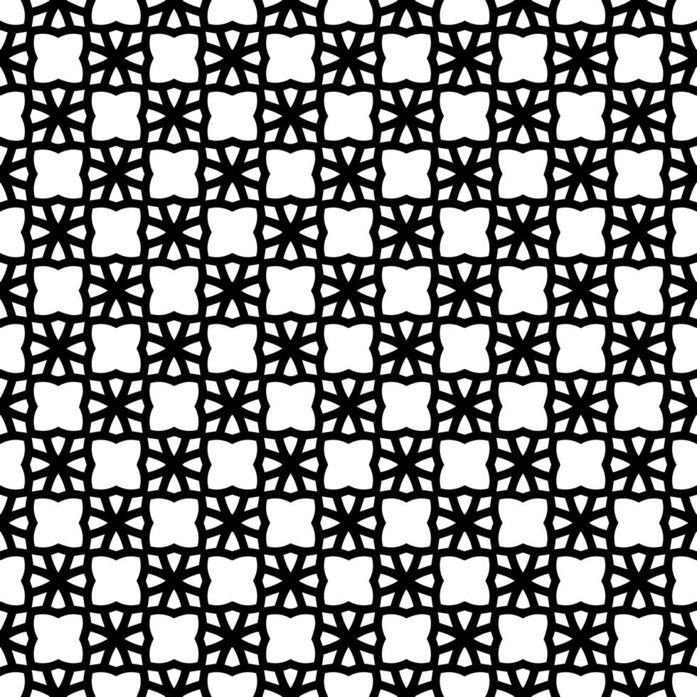 padrão abstrato sem emenda preto e branco. fundo e pano de fundo. design ornamental em tons de cinza. vetor