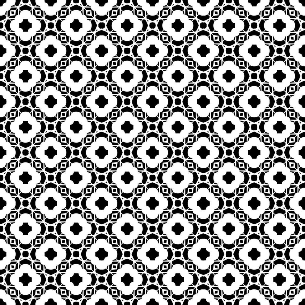 padrão abstrato sem emenda preto e branco. fundo e pano de fundo. design ornamental em tons de cinza. vetor