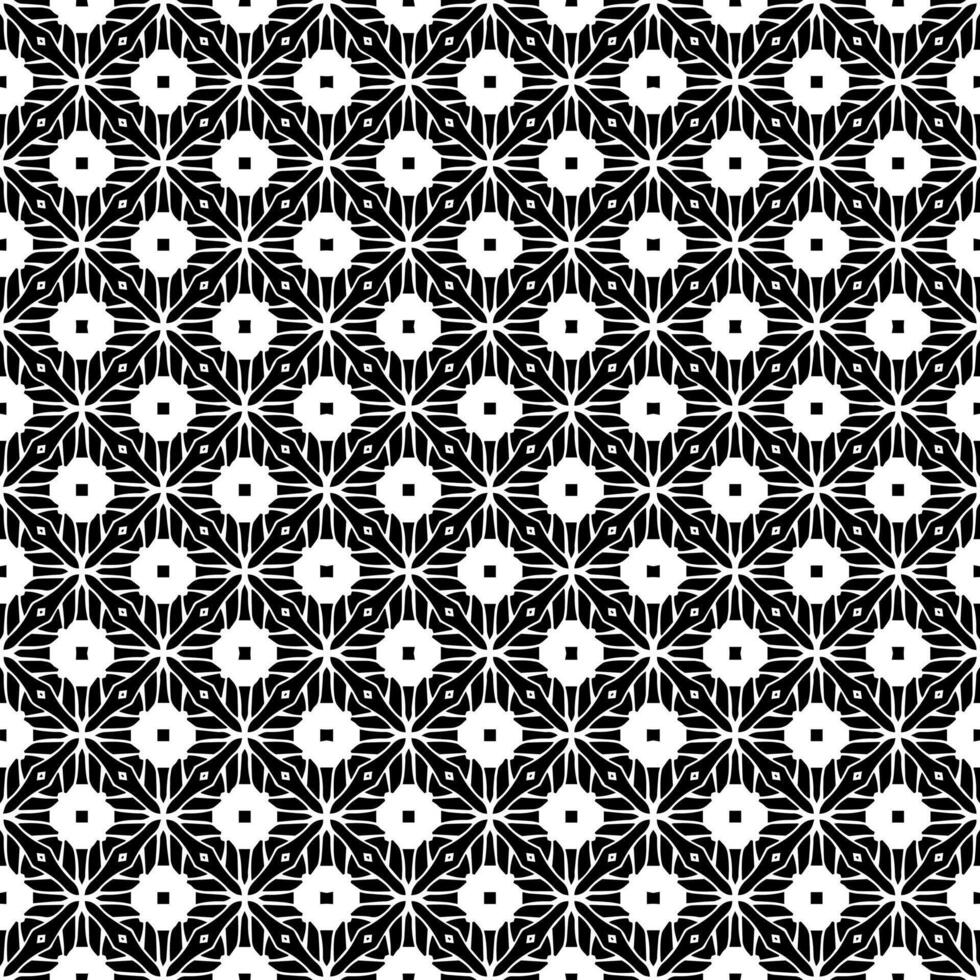 padrão abstrato sem emenda preto e branco. fundo e pano de fundo. design ornamental em tons de cinza. vetor