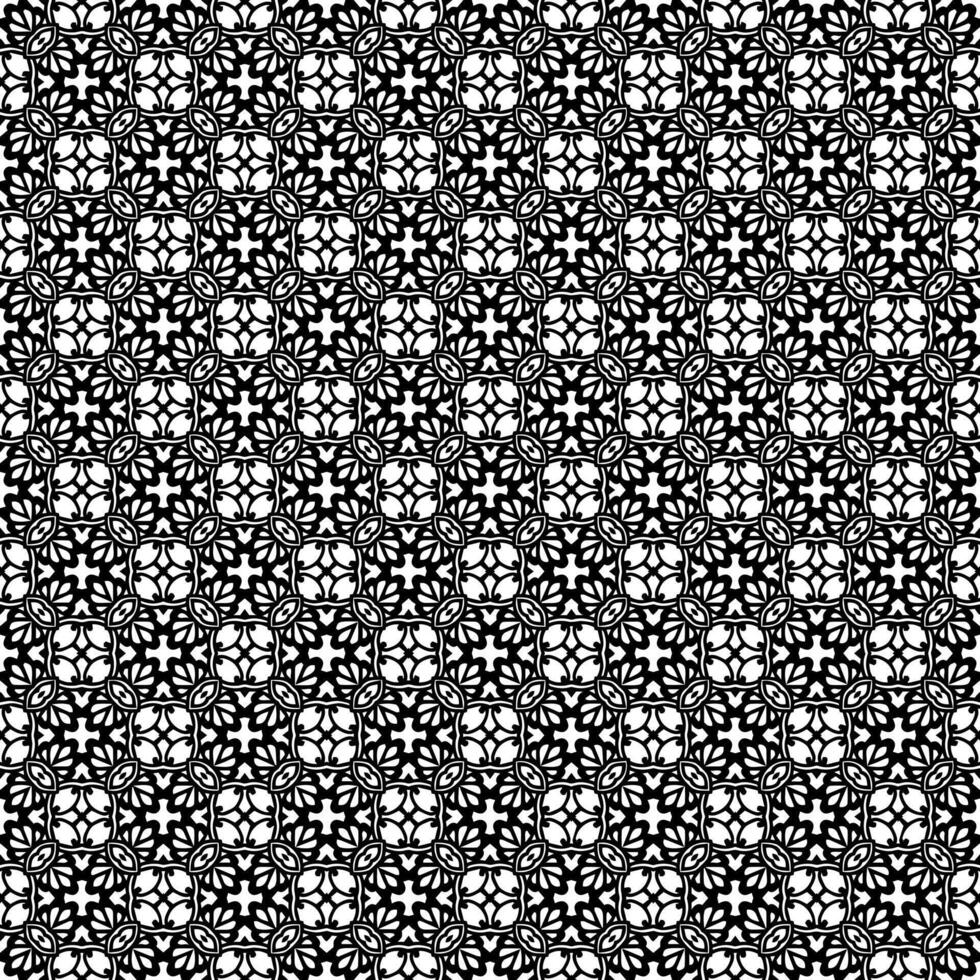 padrão abstrato sem emenda preto e branco. fundo e pano de fundo. design ornamental em tons de cinza. vetor