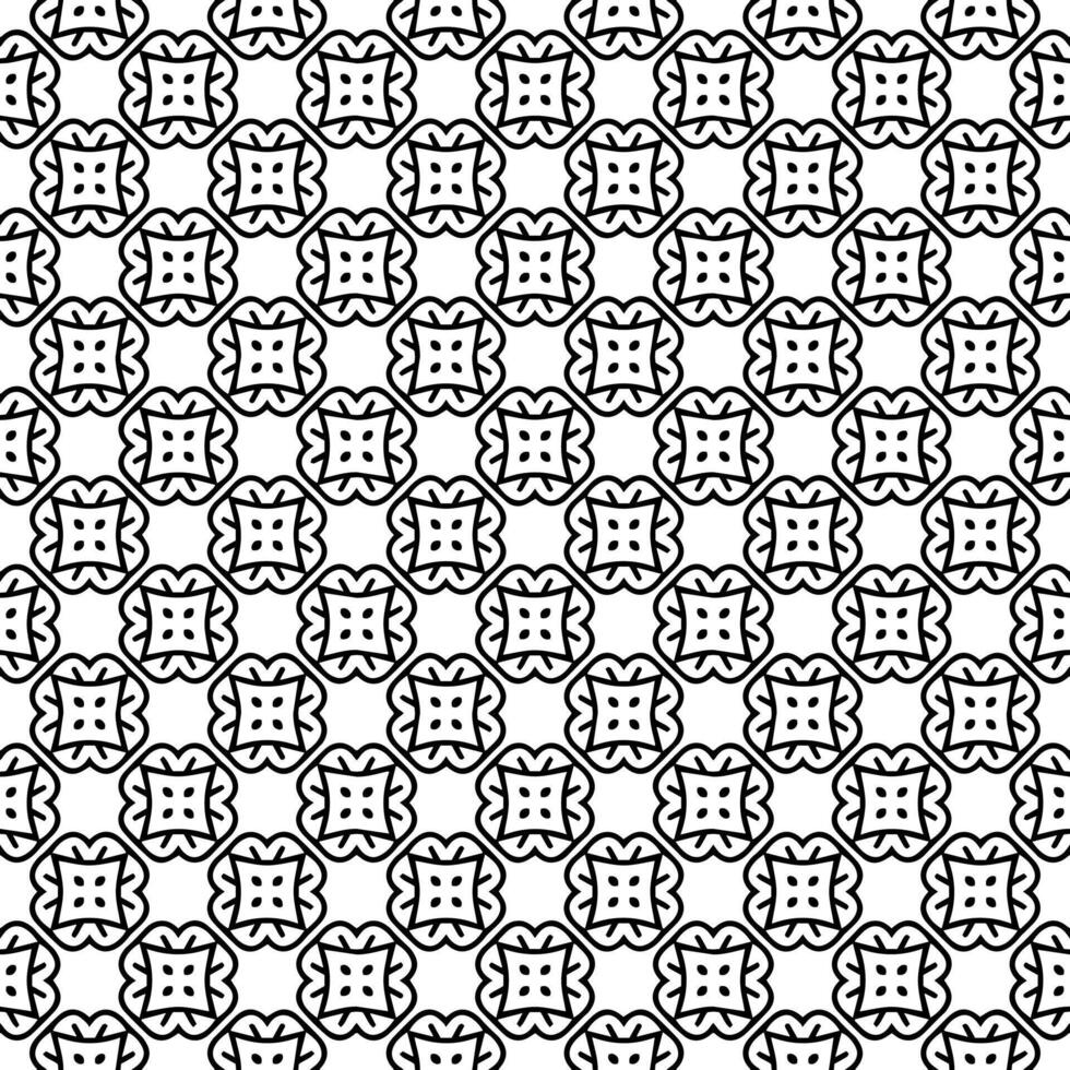 padrão abstrato sem emenda preto e branco. fundo e pano de fundo. design ornamental em tons de cinza. vetor