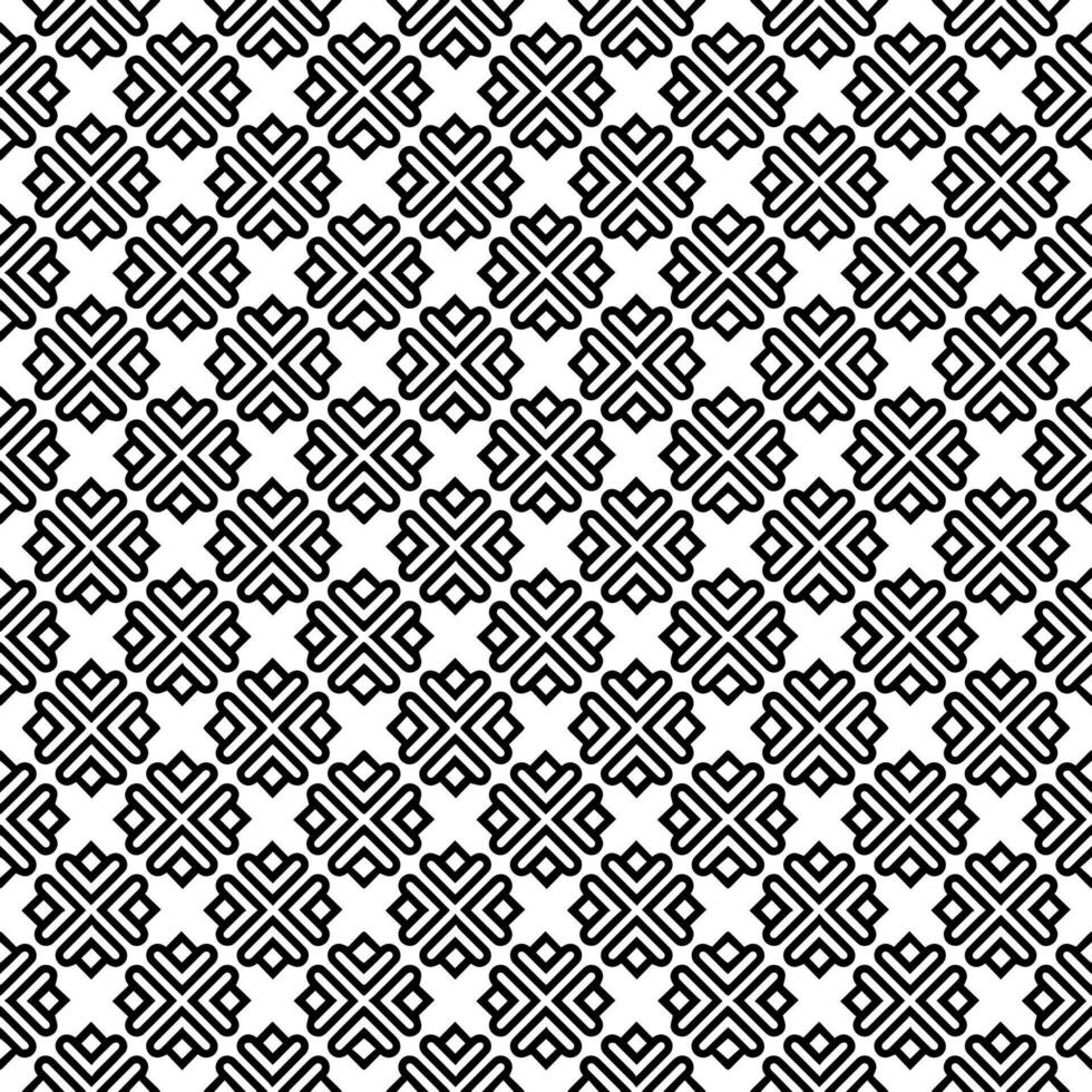 padrão abstrato sem emenda preto e branco. fundo e pano de fundo. design ornamental em tons de cinza. vetor