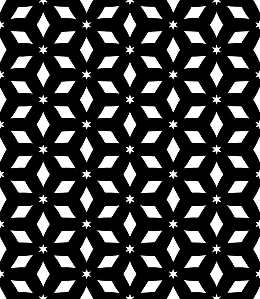 padrão abstrato sem emenda preto e branco. fundo e pano de fundo. design ornamental em tons de cinza. vetor