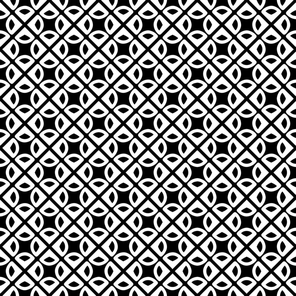 padrão abstrato sem emenda preto e branco. fundo e pano de fundo. design ornamental em tons de cinza. vetor