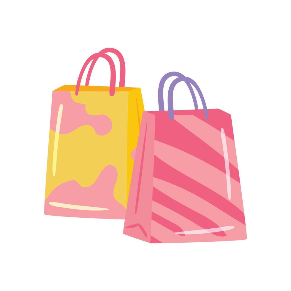 vetor colorida compras bolsas vetor ilustração