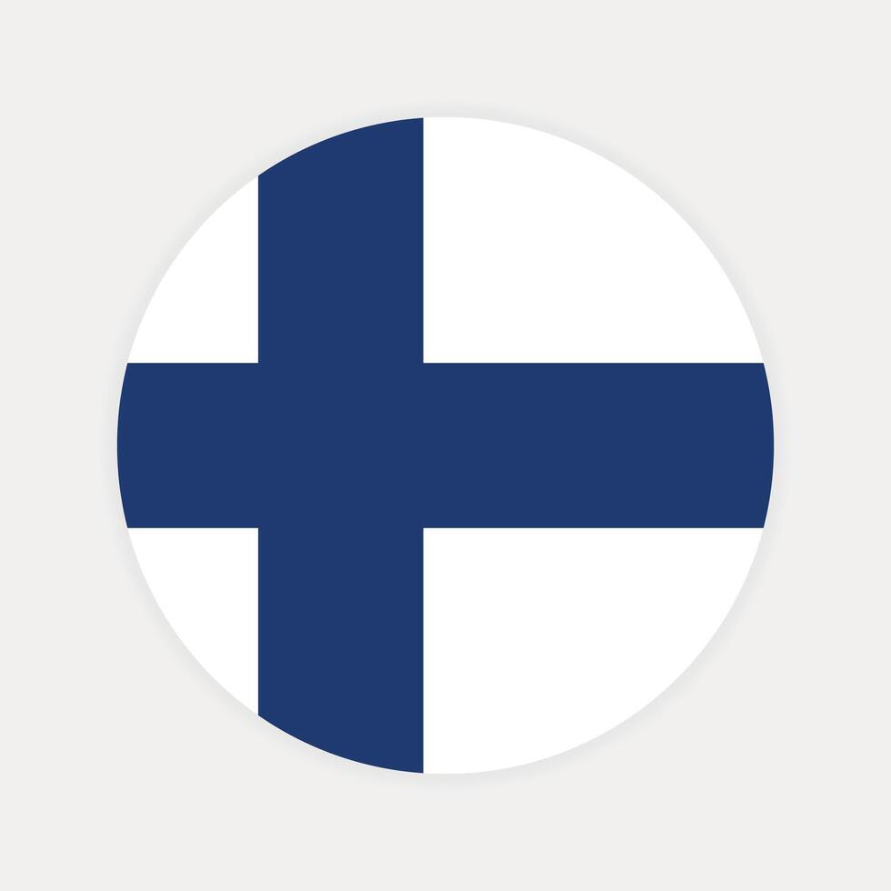 Finlândia nacional bandeira vetor ilustração. Finlândia volta bandeira.