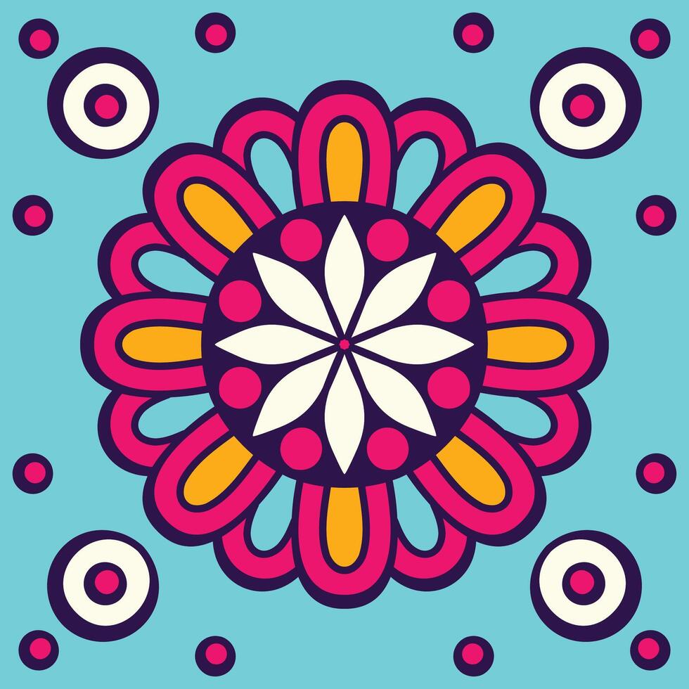 mandala em islâmico círculos vintage flores abstrato único padronizar com Casamento cartão fundo Projeto png clássico imagens vetor