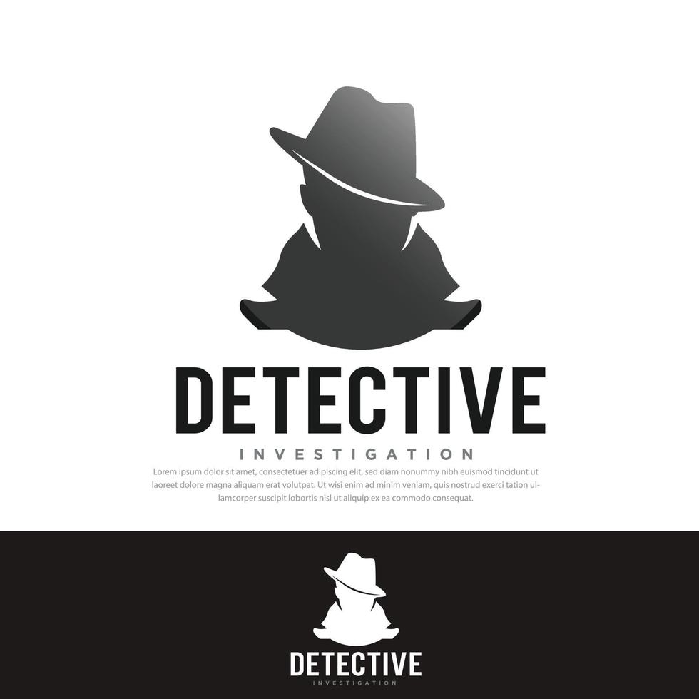 detetive modelo logo.investigation concept, criminal illustration vector