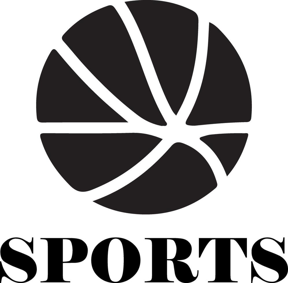 esporte logotipo vetor Preto cor 15