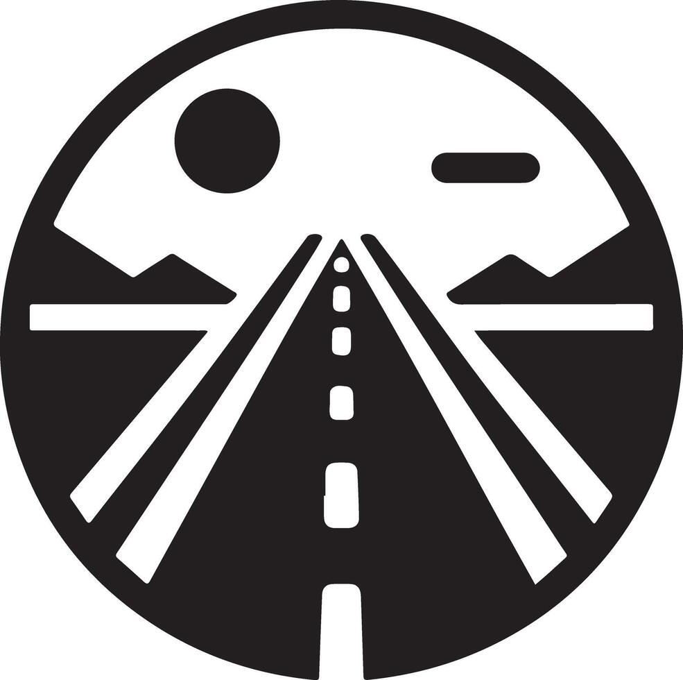 mínimo estrada ícone vetor, símbolo, clipart, branco fundo 6 vetor