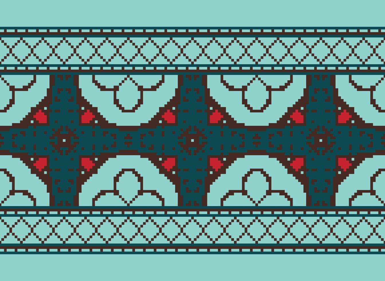 étnico geométrico tecido padronizar Cruz ponto.ikat bordado étnico oriental pixel padronizar azul fundo. resumo,vetor,ilustração. textura,vestuário,quadro,decoração,motivos,seda papel de parede. vetor