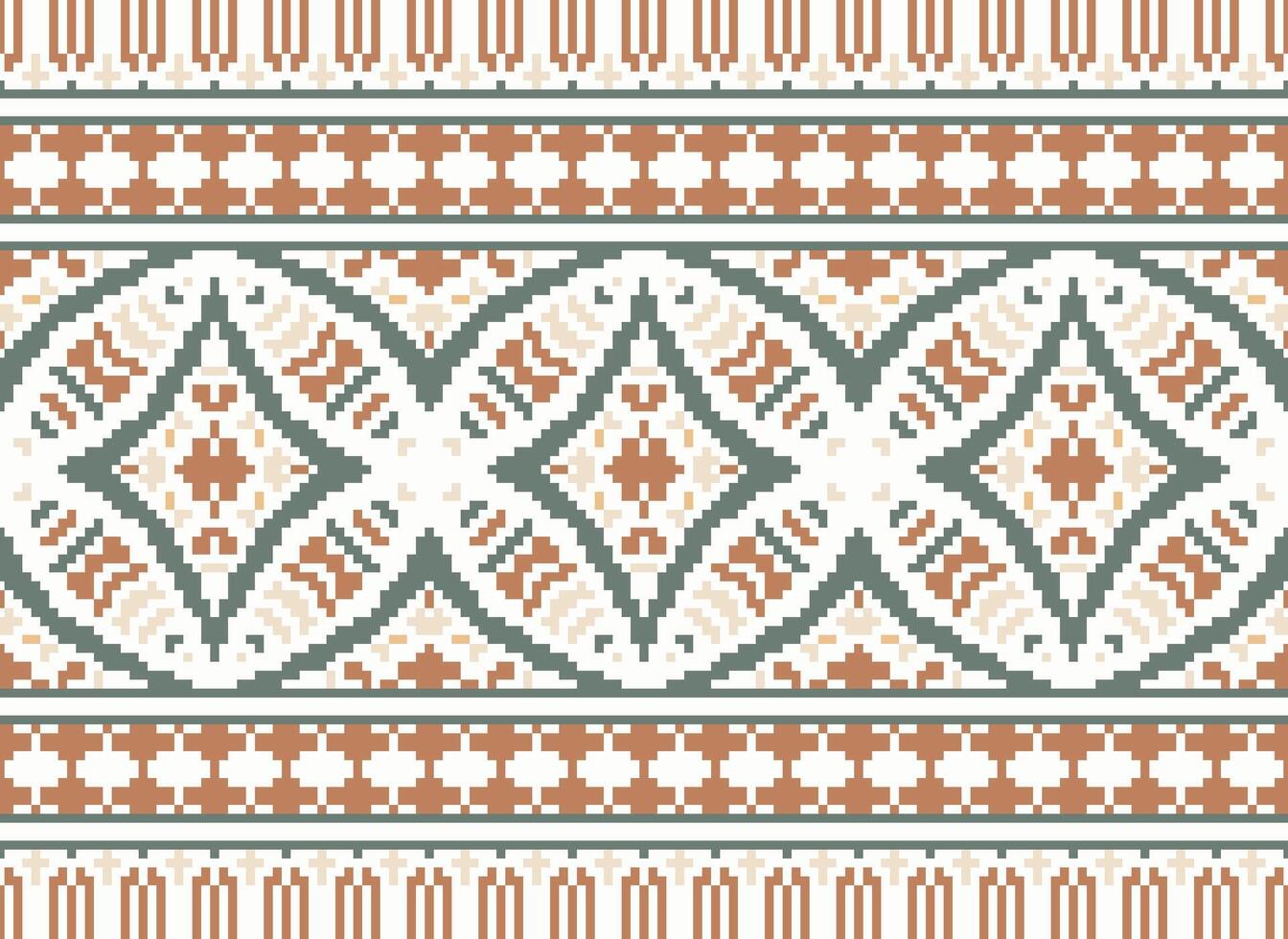 pixel étnico padronizar vetor fundo. desatado padronizar tradicional, Projeto para fundo, papel de parede, batik, tecido, tapete, roupas, invólucro, e têxtil.étnico padronizar vetor ilustração.