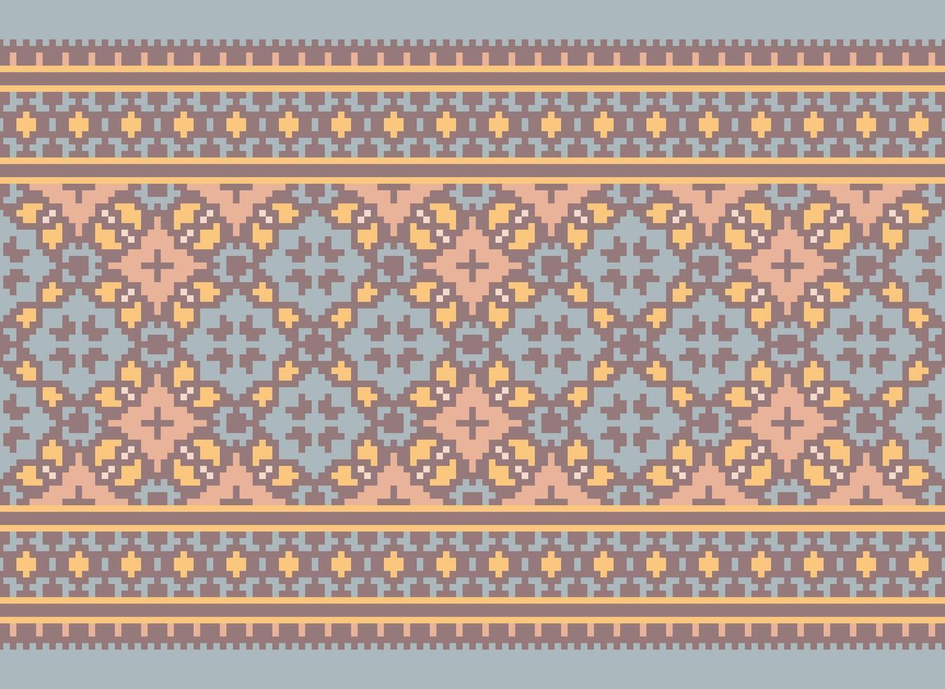 uma lindo têxtil digital Projeto conjunto do damasco Mughal paisley ornamental ikat étnico Cruz ponto padronizar decoração fronteira retro luxo estilo papel de parede presente cartão quadro, Armação para mulheres pano frente costas dupatta vetor