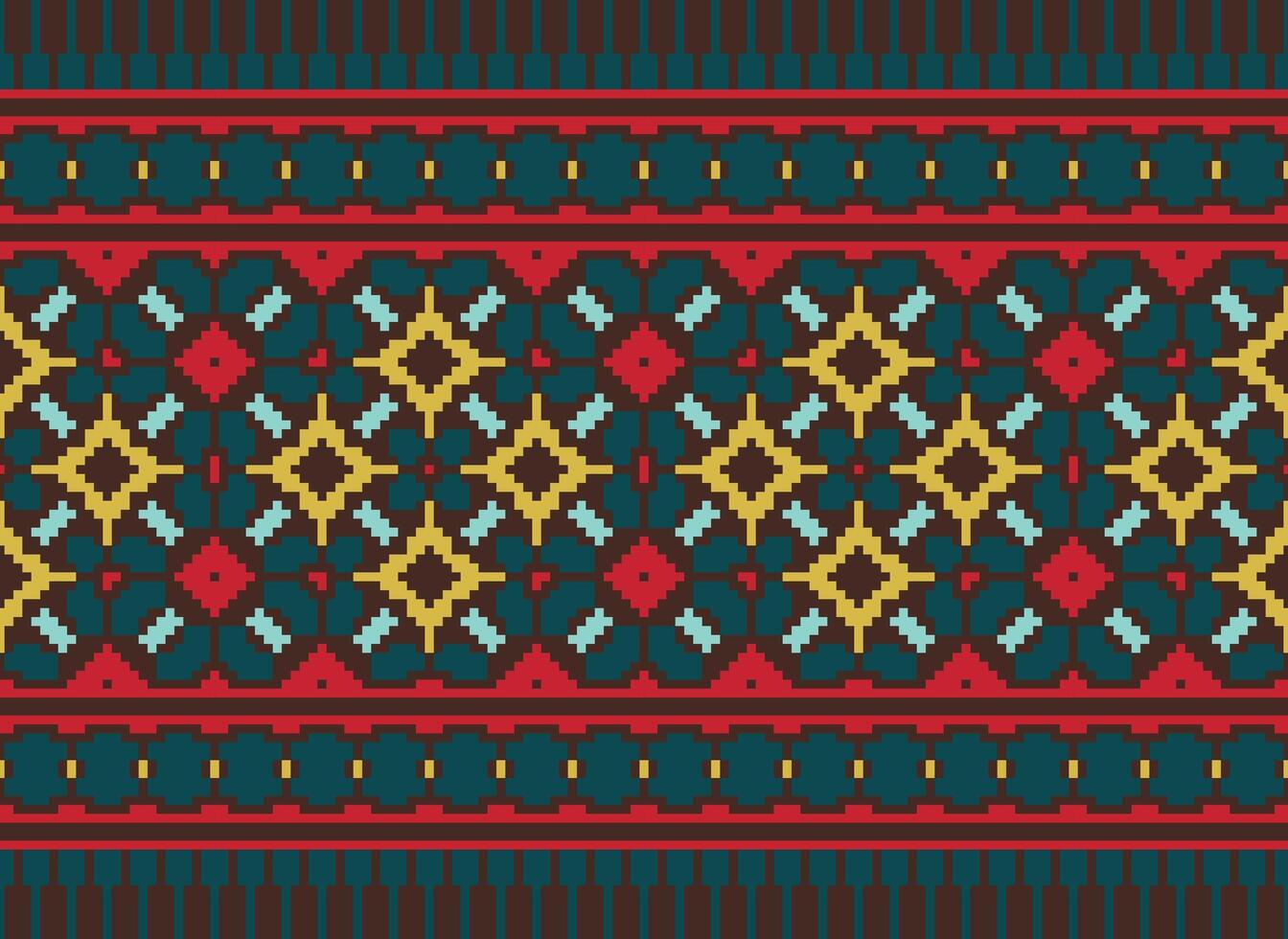 uma lindo têxtil digital Projeto conjunto do damasco Mughal paisley ornamental ikat étnico Cruz ponto padronizar decoração fronteira retro luxo estilo papel de parede presente cartão quadro, Armação para mulheres pano frente costas dupatta vetor