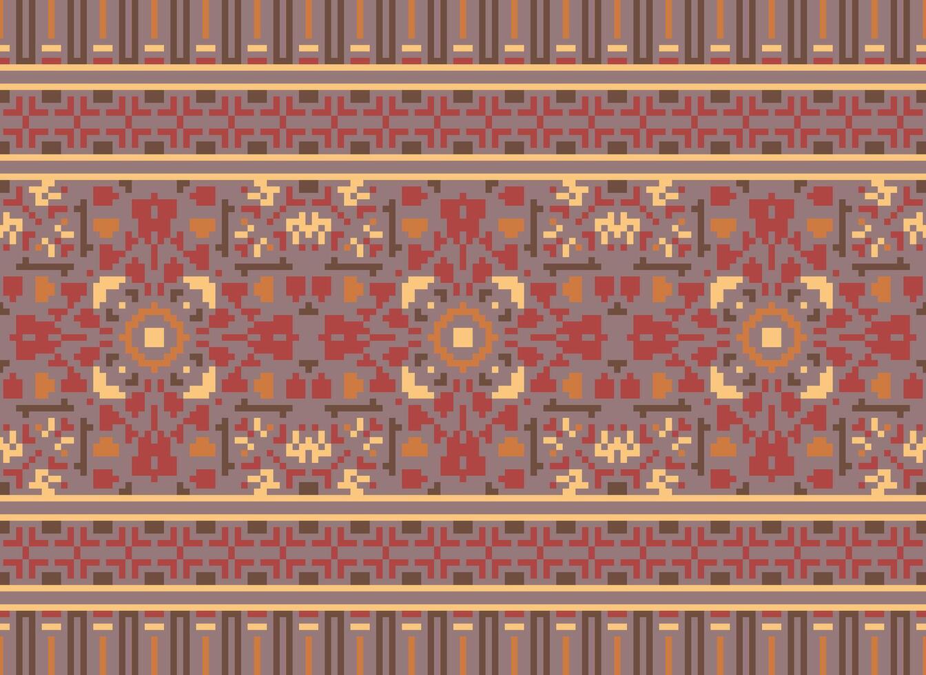 étnico geométrico tecido padronizar Cruz ponto.ikat bordado étnico oriental pixel padronizar azul fundo. resumo,vetor,ilustração. textura,vestuário,quadro,decoração,motivos,seda papel de parede. vetor