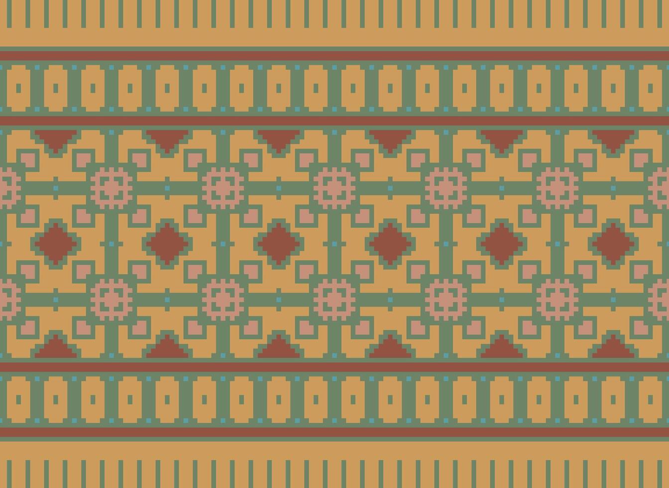 pixel étnico padronizar vetor fundo. desatado padronizar tradicional, Projeto para fundo, papel de parede, batik, tecido, tapete, roupas, invólucro, e têxtil.étnico padronizar vetor ilustração.