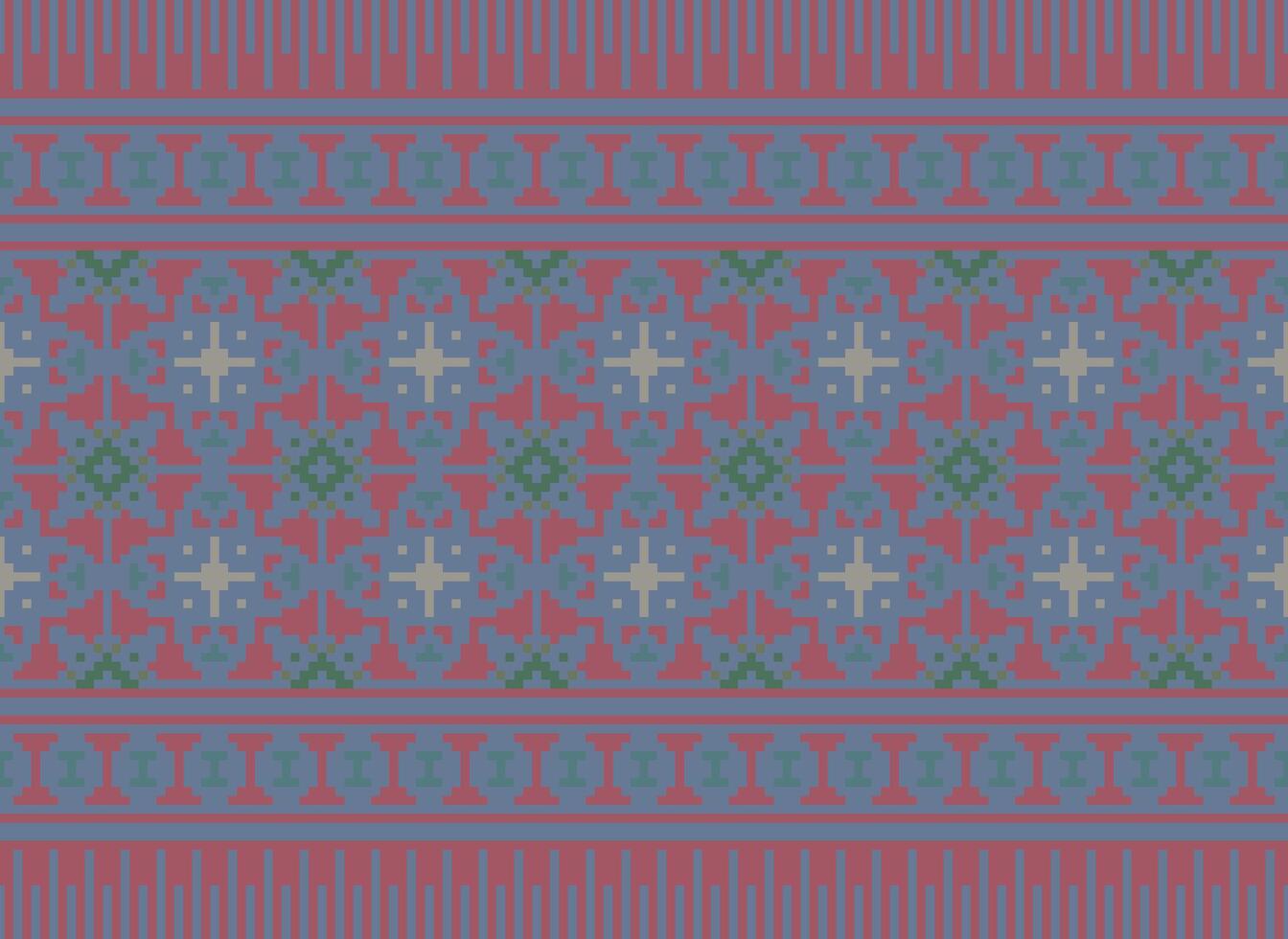 pixel tradicional étnico padronizar paisley flor ikat fundo abstrato asteca africano indonésio indiano desatado padronizar para tecido impressão pano vestir tapete cortinas e sarongue vetor