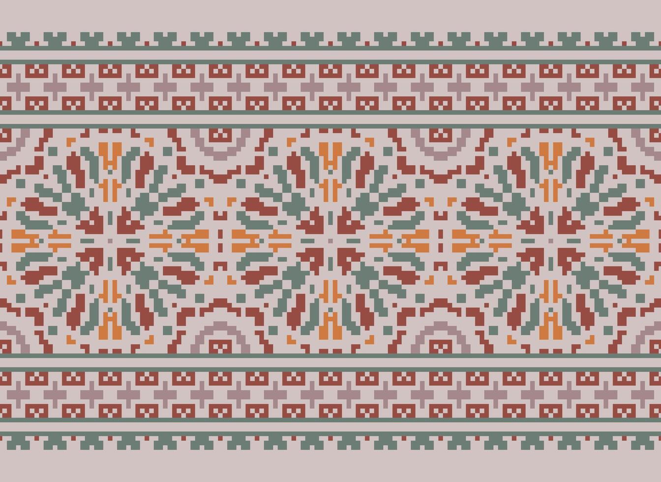 étnico geométrico tecido padronizar Cruz ponto.ikat bordado étnico oriental pixel padronizar azul fundo. resumo,vetor,ilustração. textura,vestuário,quadro,decoração,motivos,seda papel de parede. vetor