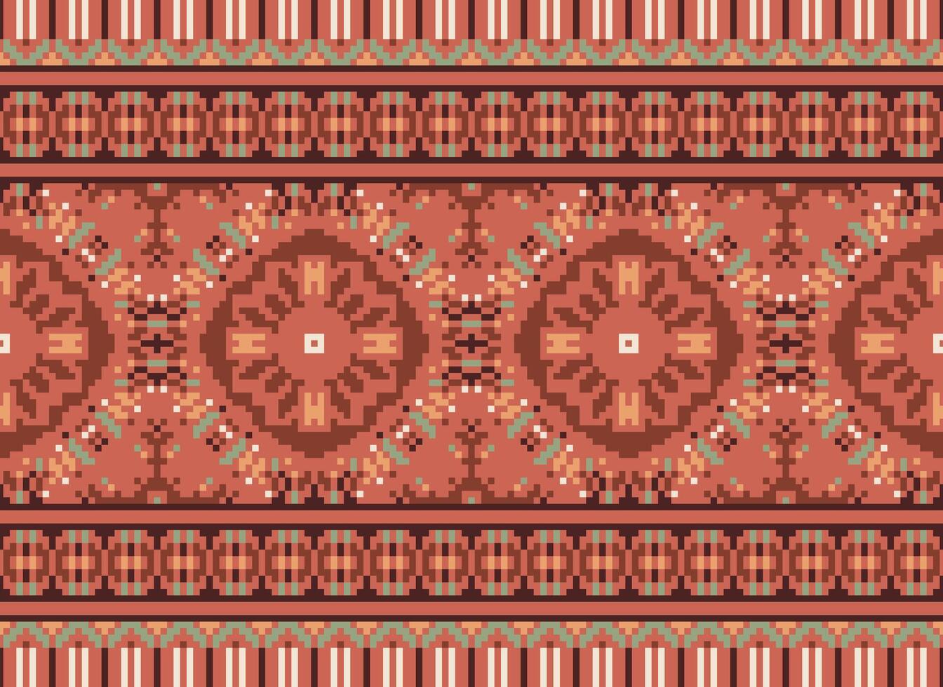 natureza safras Cruz ponto tradicional étnico padronizar paisley flor ikat fundo abstrato asteca africano indonésio indiano desatado padronizar para tecido impressão pano vestir tapete cortinas e sarongue vetor