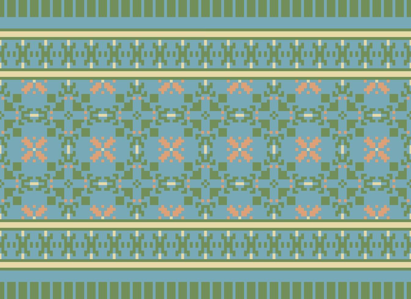 étnico geométrico tecido padronizar Cruz ponto.ikat bordado étnico oriental pixel padronizar azul fundo. resumo,vetor,ilustração. textura,vestuário,quadro,decoração,motivos,seda papel de parede. vetor